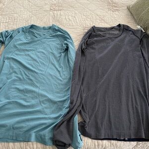 2 lululemon scuba shirts, long sleeve